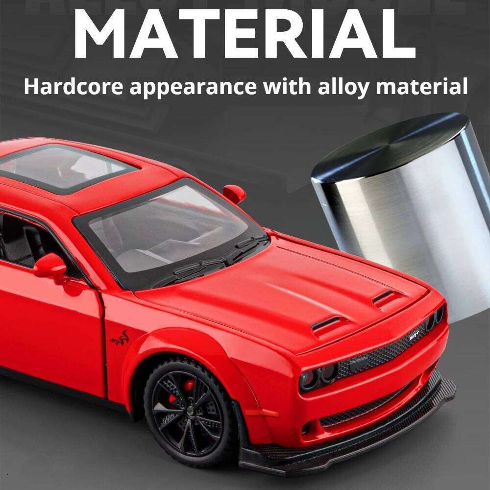 1:32 Hellcat Charger Police Miniature Model Diecast Alloy Car Doors Opened Simulated Sound Effect Vehice Exquisite Ornaments Z260306