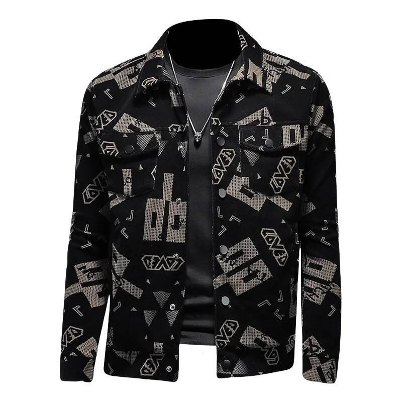 Men's plus Size Corduroy Shirt Jacket Autumn Fashion Slim Fit Trendy Outerwear High-End Top