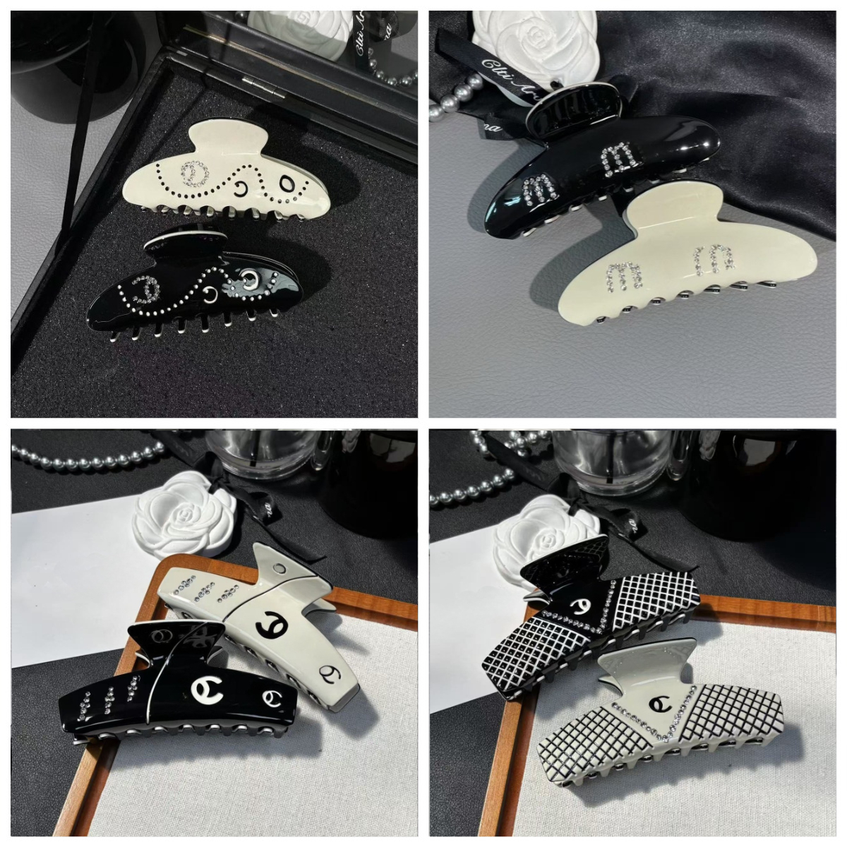 Luxury Hair Clip Print Color Vintage Style Shark Hair Clips Classic Hair Jewelry Girl Hair Clamps Hairpin Hair Accessories