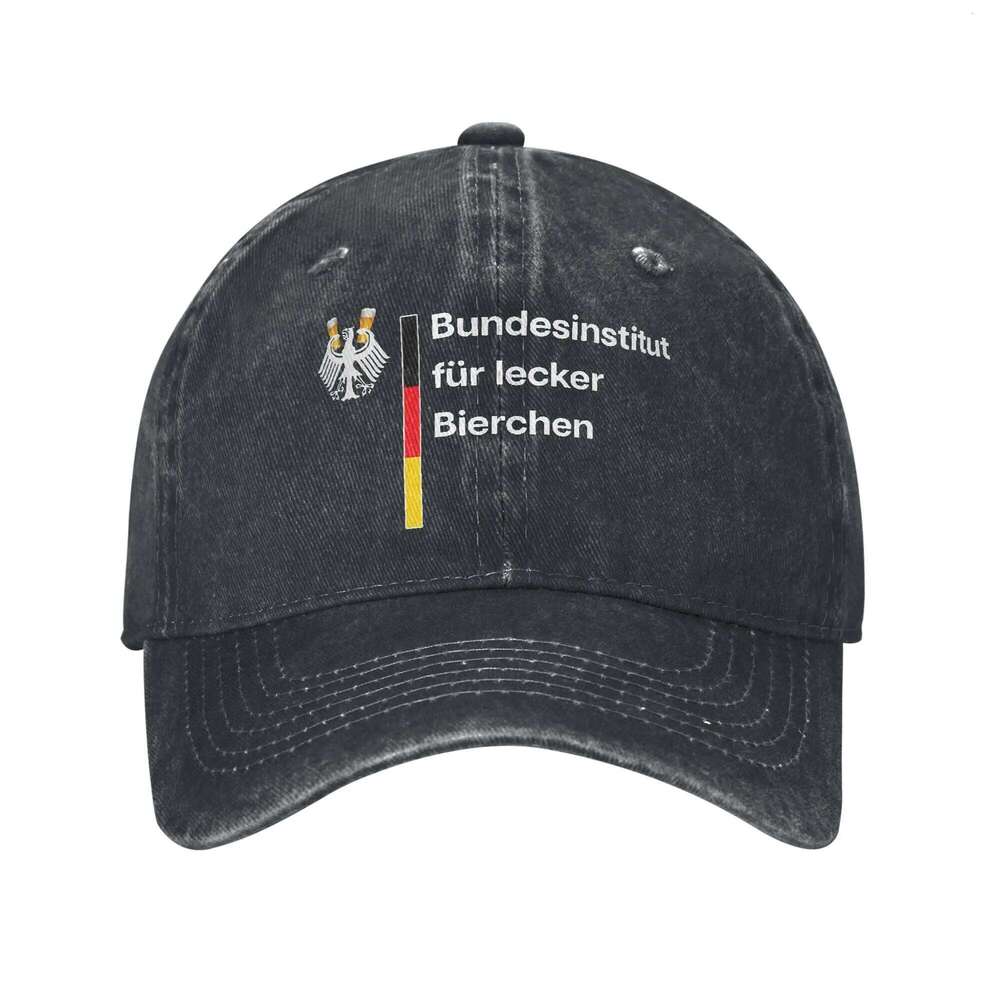 Vintage German-Federal Institute for Delicious Beers Baseball Unisex Distressed Cotton Sun Cap Outdoor Workouts Gift Hat Y260304