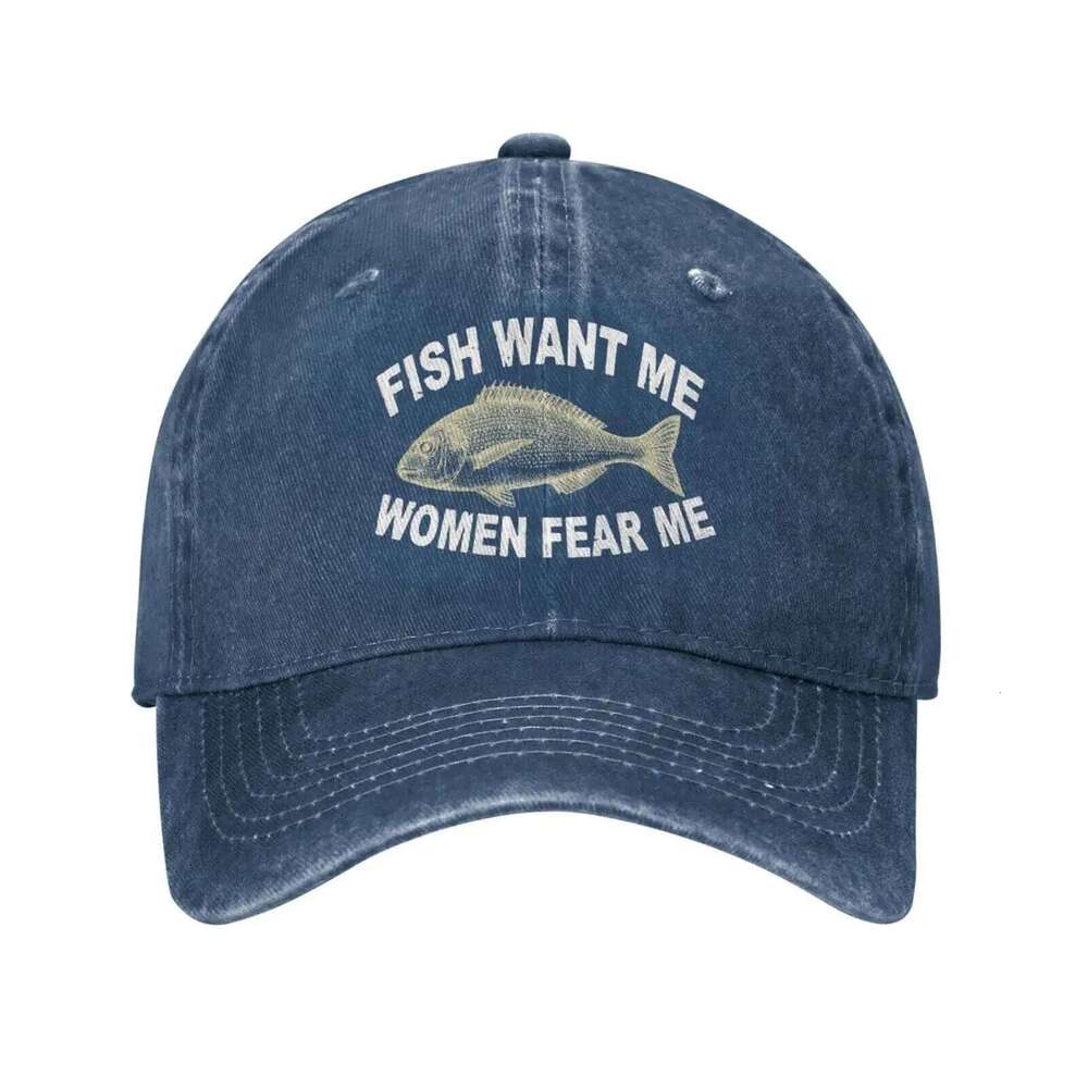 Want Fishes Fear Me Hat for Women Baseball Graphic Cap Y260304