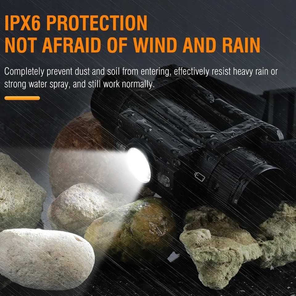 BORUiT HP300/HP500 LED Headlamp 7-Mode 1000LM Powerful Headlight Type-C Rechargeable Head Torch Camping Hunting Lantern H260307