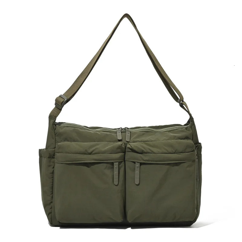 Unisex Nylon Tote Bag Lightweight WaterResistant Shoulder Bag with MultiPockets Spacious Capacity for Daily UseTravelWork 260306