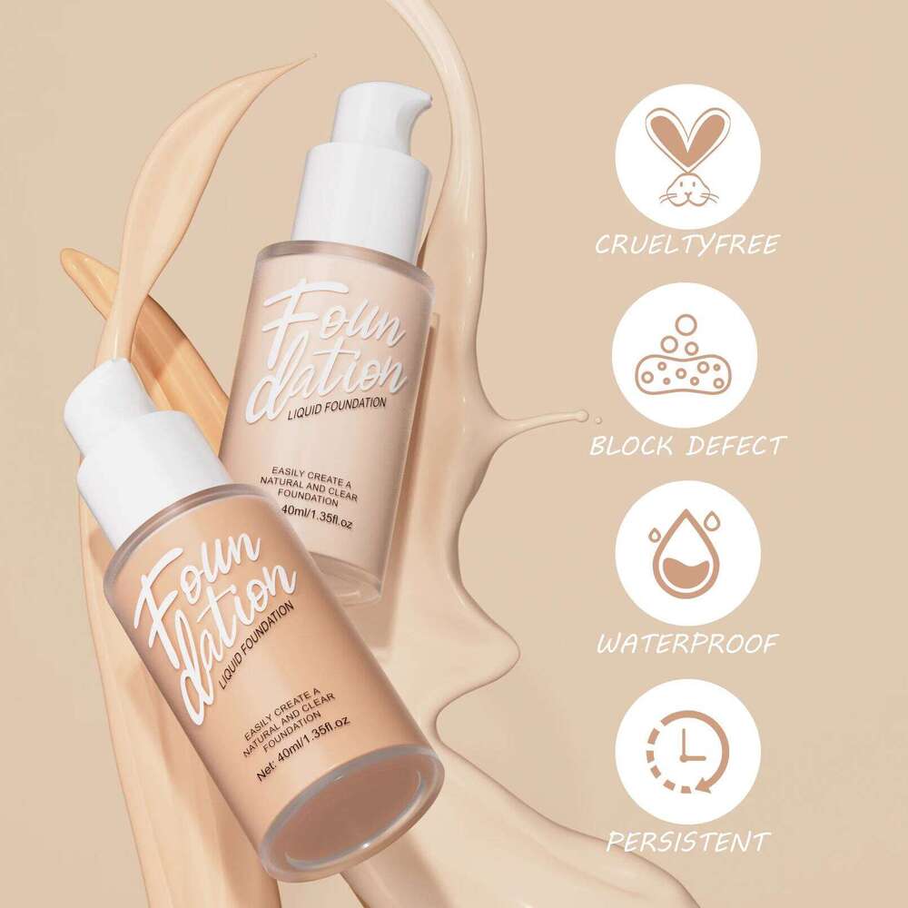 Waterproof Matte Liquid Makeup Cream Cover Dark Circle Corrector Concealer Whitening Face Foundation Cosmetics 26L0306