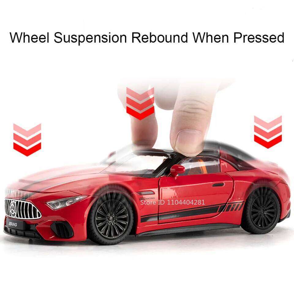 1:22 Scale SL63 G800 Model Miniature Car Toys Diecast Alloy Vehices Front Wheel Steering Sound Light Pull Back Models Adult Gift Z260306
