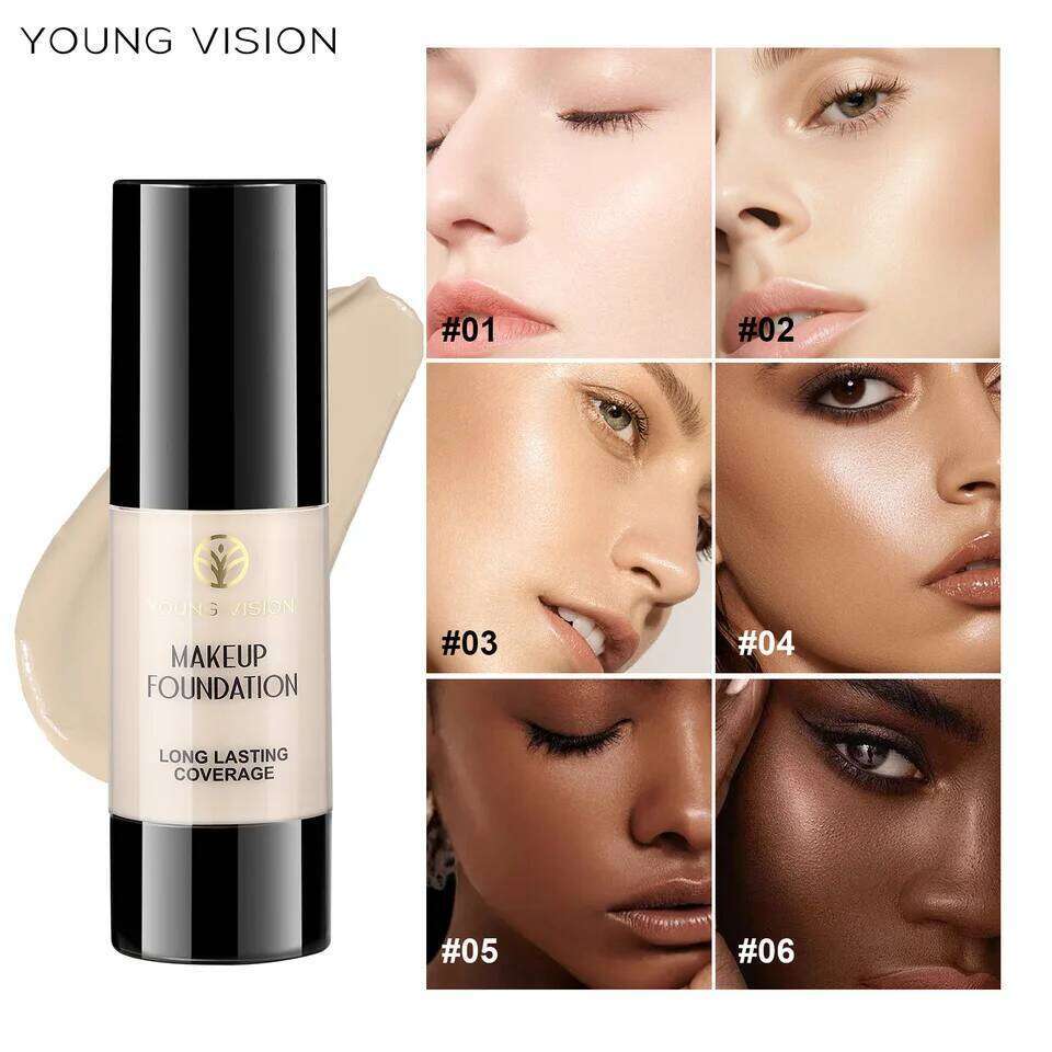 MLSMILE 6 color Powder Foundation long-Lasting Waterproof, Moisturing Sweat resistant and easy to open Oil-control concealer 26L0306
