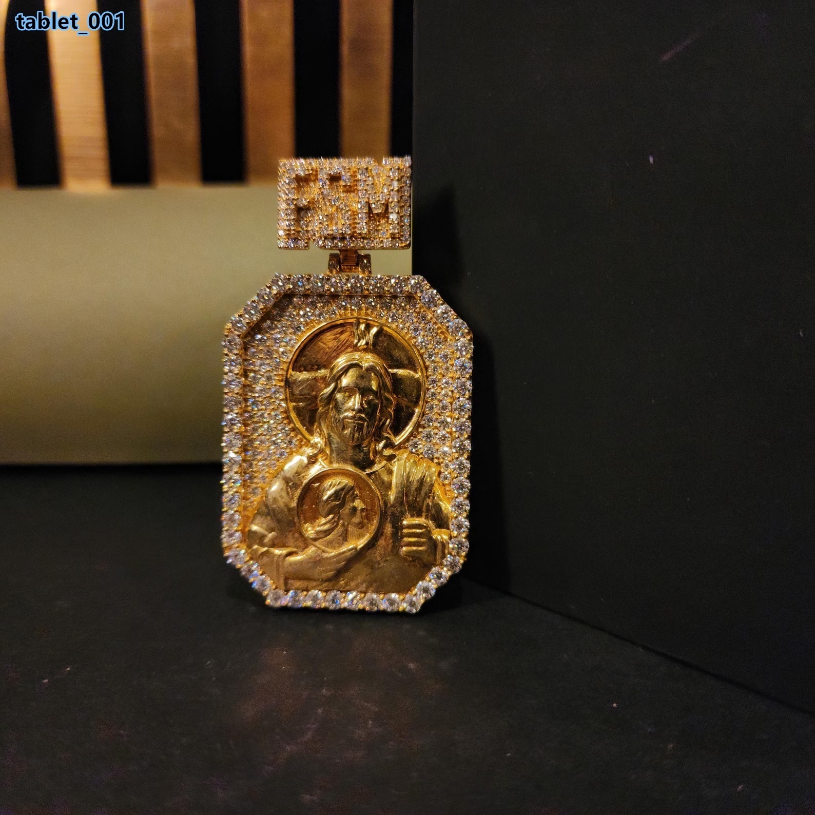 Hip Hop Pendant Solid Sterling Silver 925 Gold Rose Gold Plated with 4 Ct Moissanite Nickel-Free Lead-Free Luxury Jewelry