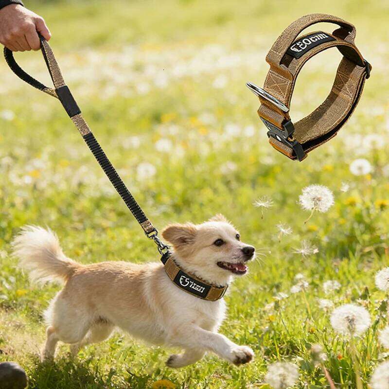 2026 New Heavy Duty Dog Leash Set For Medium Large Dogs Anti-Pull Explosion-Proof Tactical Pet Training Collar Bamubi