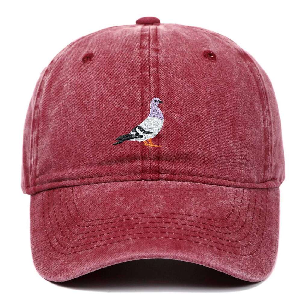 Baseball cap suitable for all seasons, pigeon embroidery pattern, men's and women's daily casual fashion, outdoor sun protection Y260304