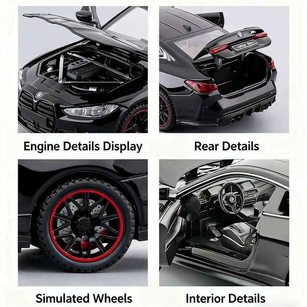 1:32 Alloy M4 MAEXTRO S800 Toy Models Cars Doors Opened Rubber Tires Miniature Car Wheel Pull Back Vehicle for Child Adult Gifts Z260307