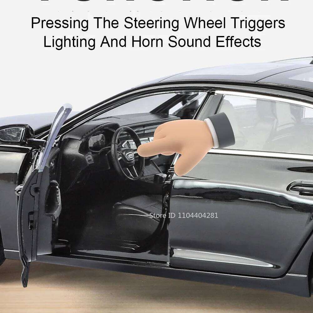 1:24 A6L Q5 Diecast Model Alloy Car Toys Front Wheel Steering Sound Light Pull Back Doors Opened Miniature Vehcie Christmas Gift Z260307