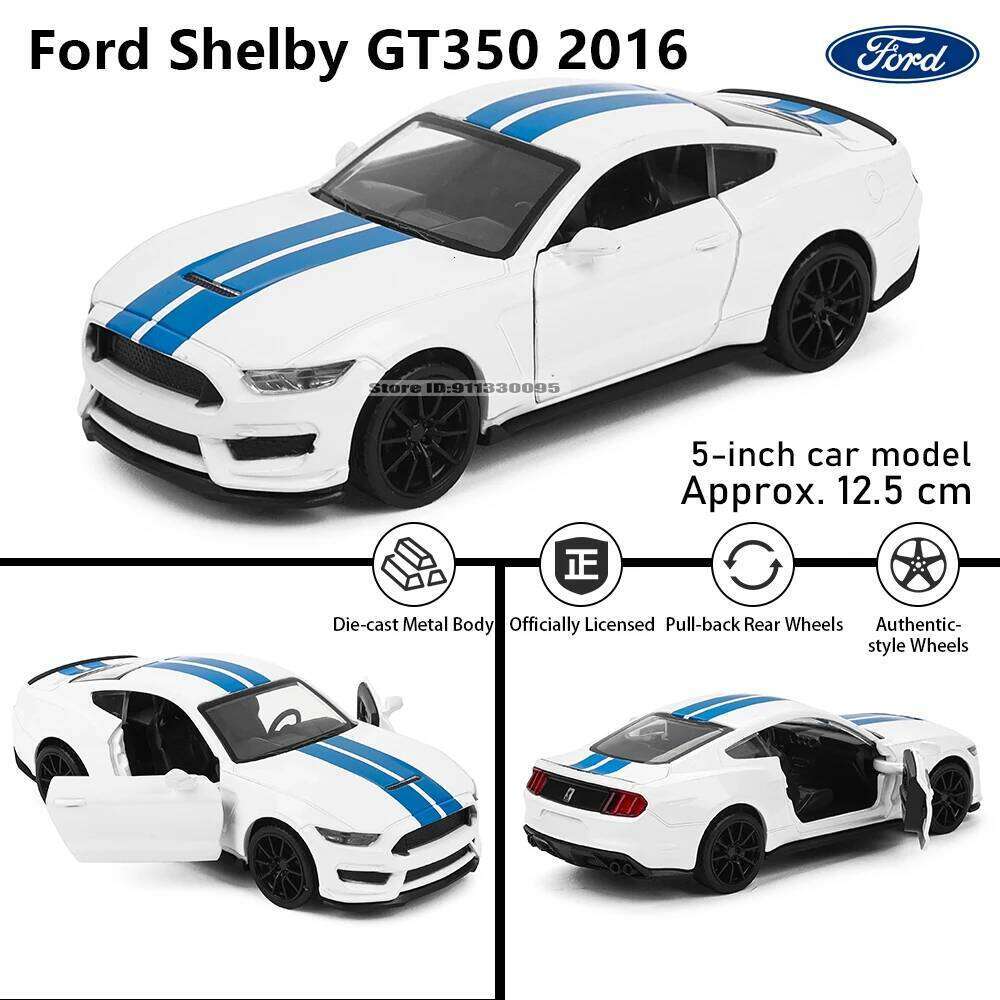 MSZ 5-inch 2016 Ford Shelby GT350 rebound function static alloy die-casting car model collection gift toy Z260306