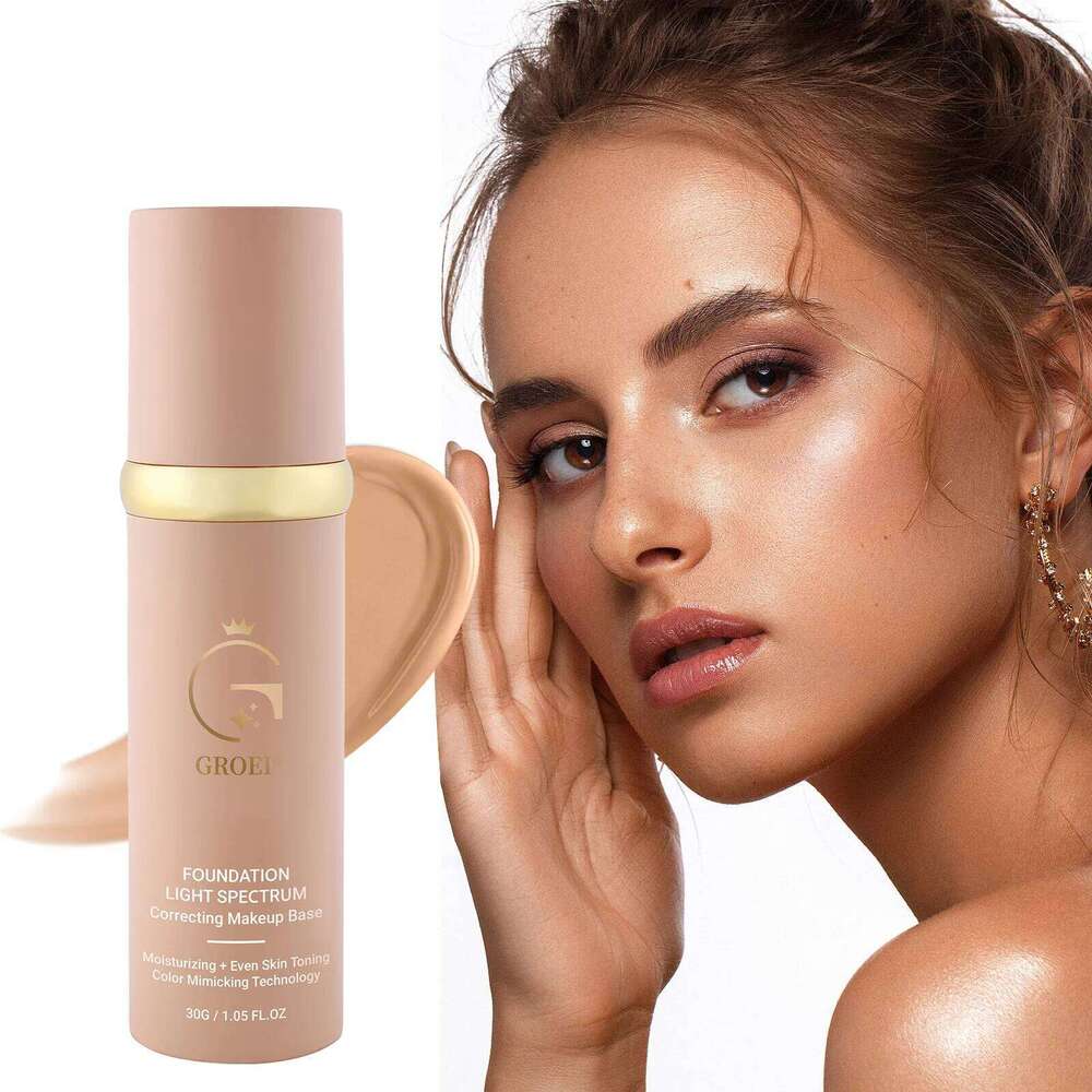 4-in-1 Foundation Serum Liquid Hydrating Full Coverage Concealer Light Sunscreen SPF 50 Korean Makeup 26L0306