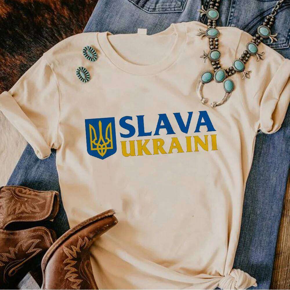Ucraina Ucrania Ukraine t shirt women summer Y2K designer tshirt female manga harajuku Japanese clothing XJ260306 XJ260306