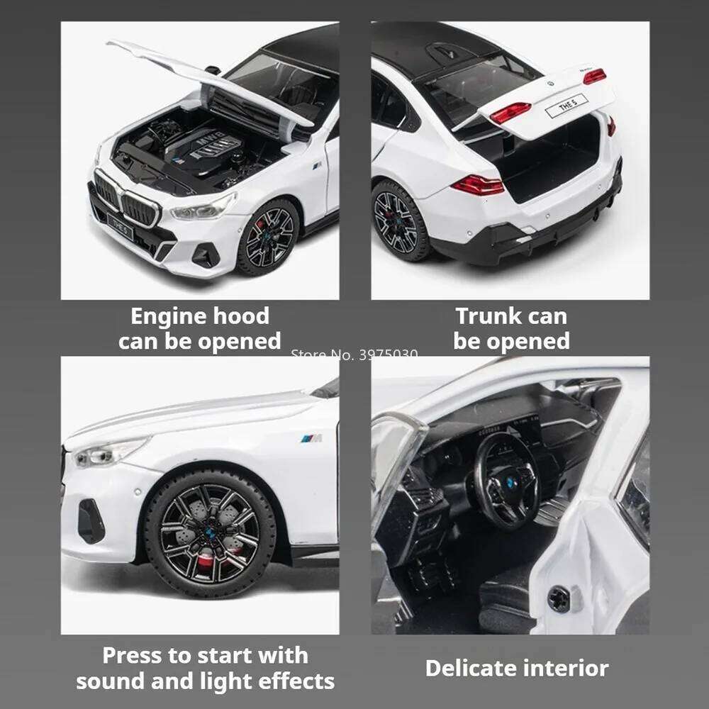 1:24 5 Series 530Li A6L Cars Toys Miniature Models Alloy Diecast Doors Opened Vehicles with Pull Back Car Perfect Gifts for Kids Z260306