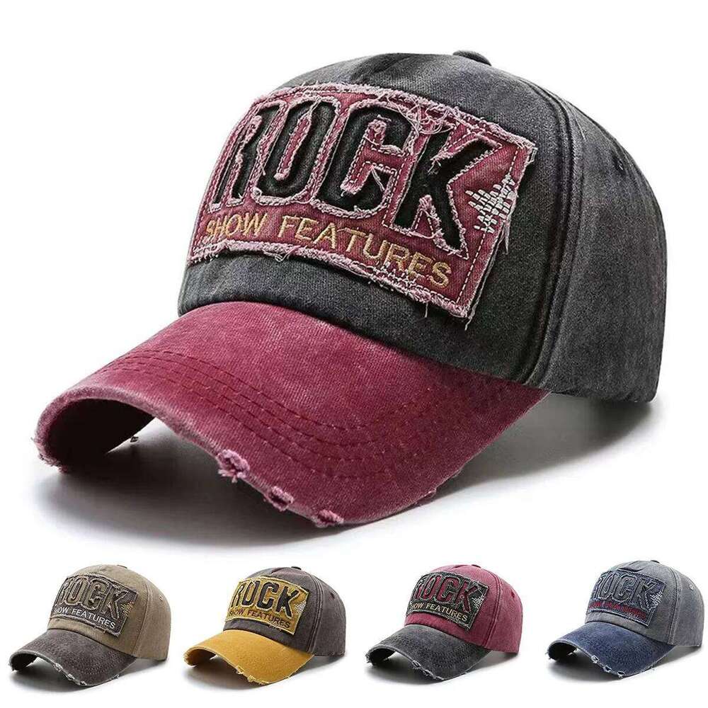 High Quality Letter ROCK Embroidery Cotton Baseball Cap For Men Women Gorras Snapback Outdoor Sport Sun Hat Y260304