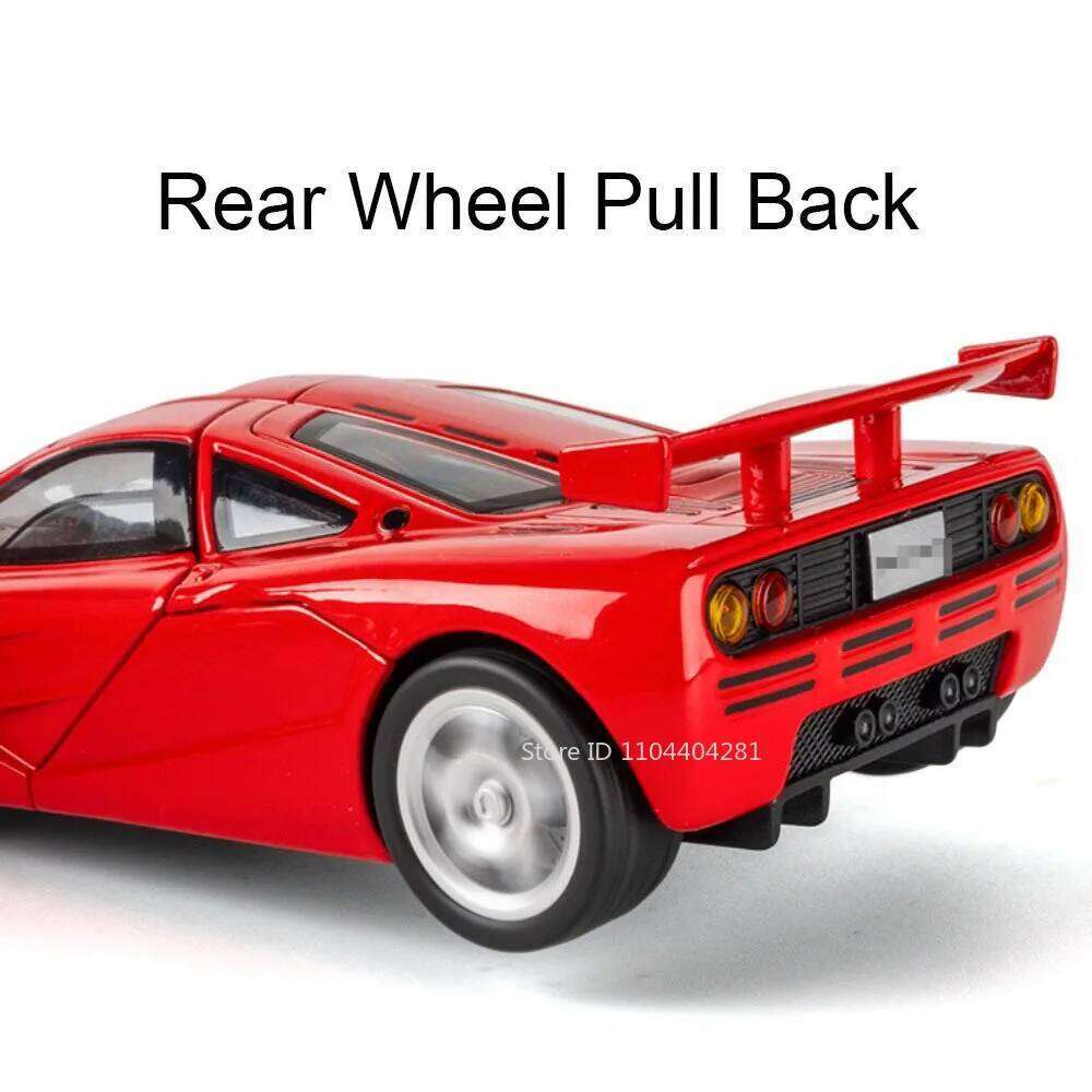 1:32 F1 765LT Car Toys Models Alloy Diecast Sports Cars Sound Light Pull Back Doors Opened Miniature Vehices Kids Birthday Gifts Z260306