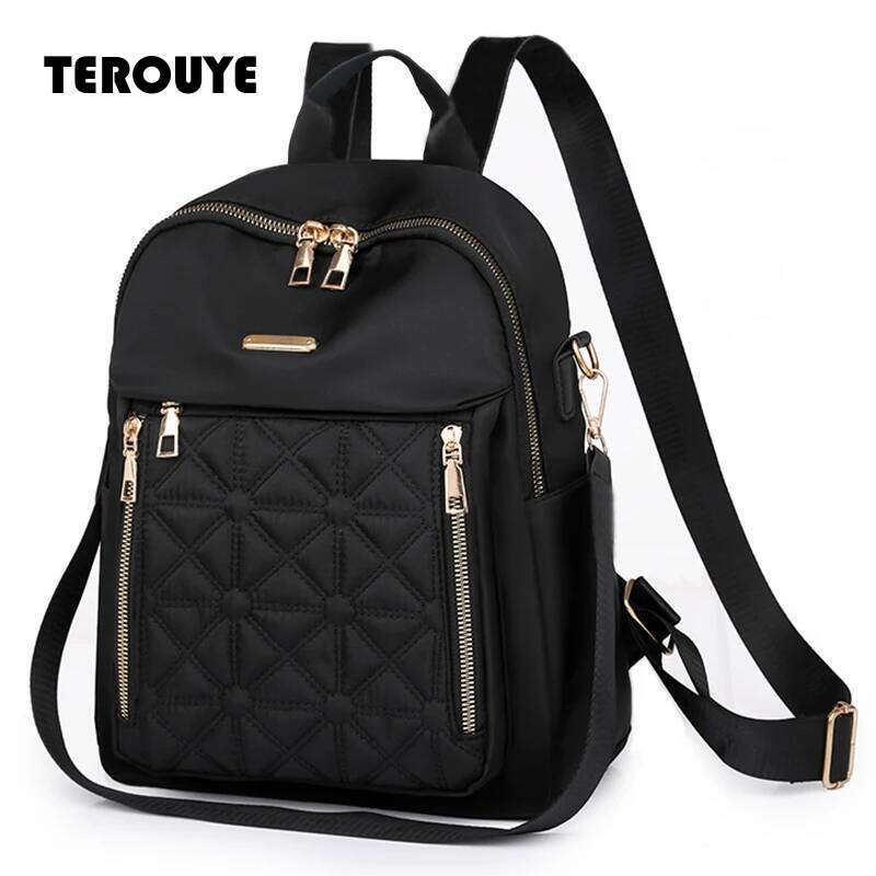 New Fashion Multi-Purpose Nylon Cloth Backpack For Travel And School The Direction Zipper Is Random The Style TEROUYE