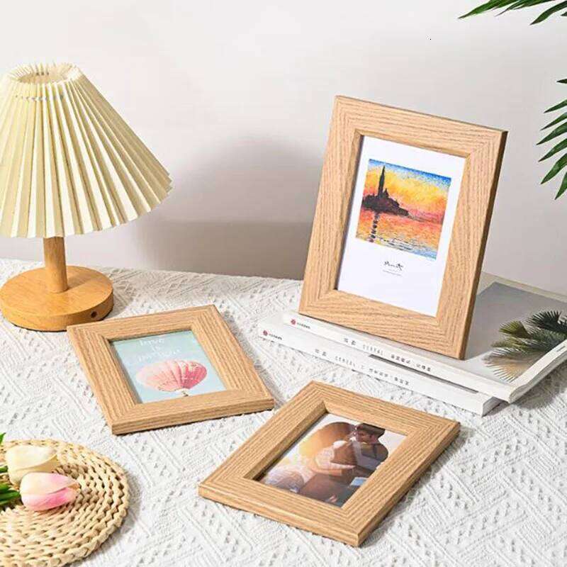 6inch 7inch Broad Brim Wooden Rectangle Family Wedding Photo Picture Frame Desktop Ornaments Home Decor H260306