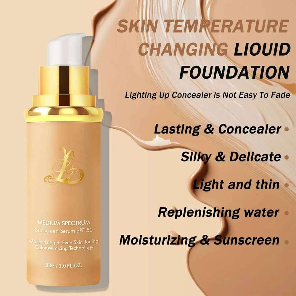 4 in 1 Hydrating Color Changing Foundation Makeup Concealer Sun Protection Longwearing & Waterproof 26L0306