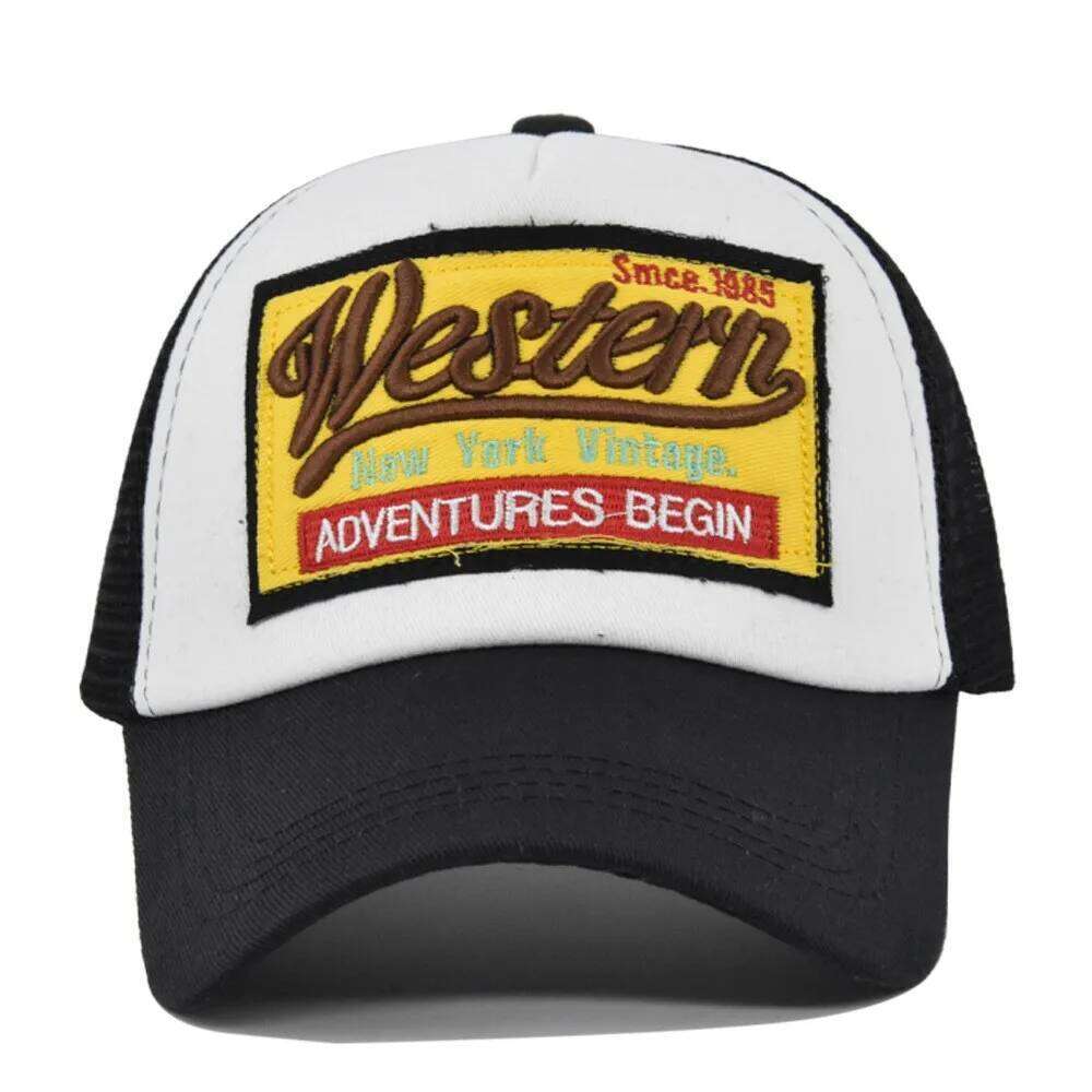 western Embroidered Stereoscopic embroidered baseball hat Mesh cap 1985 curved sunhat Y260304
