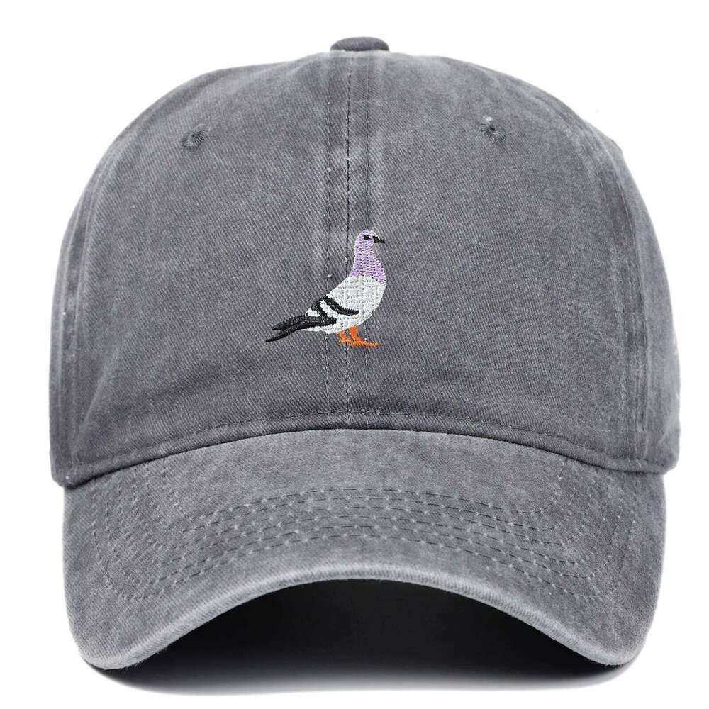 Baseball cap suitable for all seasons, pigeon embroidery pattern, men's and women's daily casual fashion, outdoor sun protection Y260304