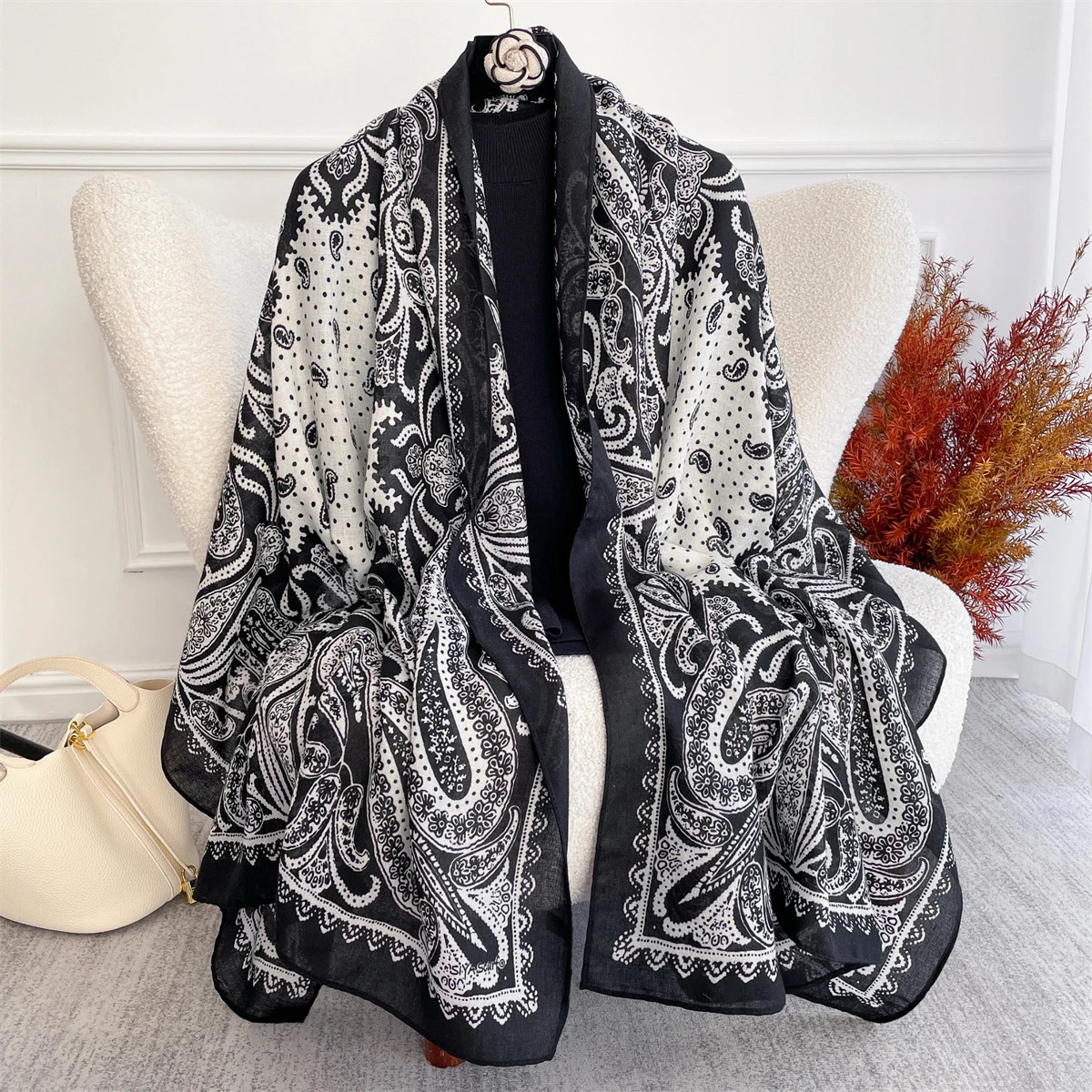 Autumn and Winter Travel Warm Cashmere Shawl Scarf Fashion Women Paisley Print Pashmina Blanket Wraps Female Cute Poncho Bufanda 260302