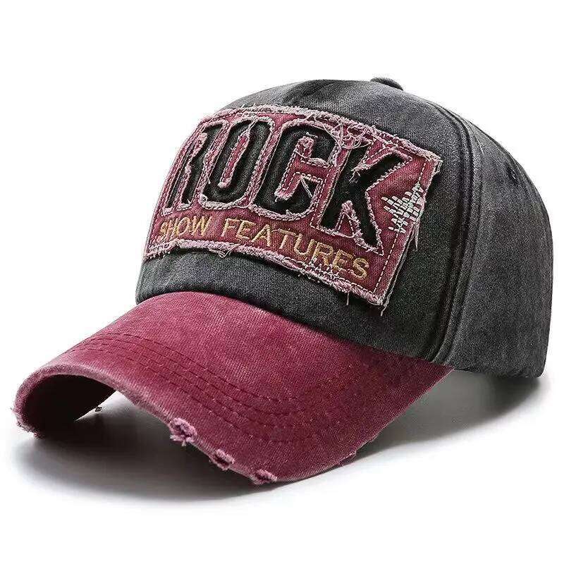 High Quality Letter ROCK Embroidery Cotton Baseball Cap For Men Women Gorras Snapback Outdoor Sport Sun Hat Y260304