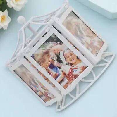 Eight Music Box Rotating Picture Desktop Photo Frame Home Tabletop Decor Birthday Christmas Gift Display Ornament H260306