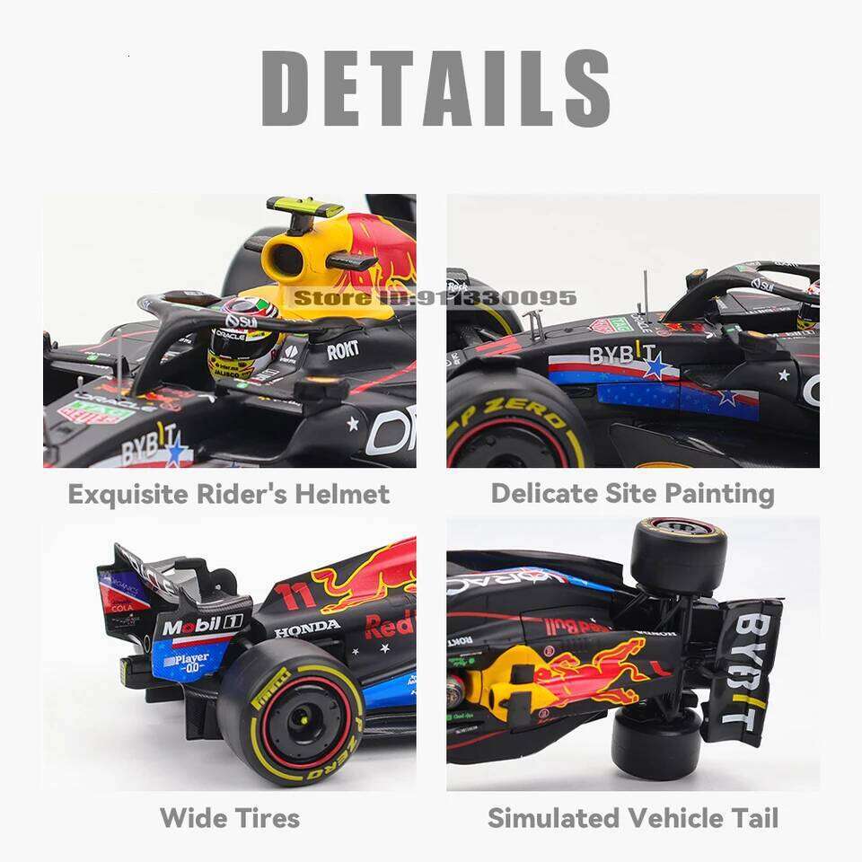 Bburago 1:24 2022~2024 F1 serie various style Red Bull RB19 Gran Premio de Austin SF23 W14 precision model car collection gift Z260306