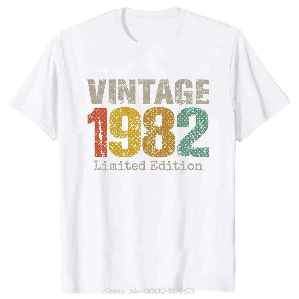 Funny Made In 1982 Limited Edition 42 Years Of Being Awesome T-shirt Summer Tshirt Birthday Womes T Shirt XJ260306