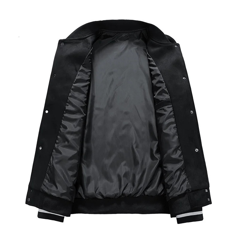 Mens Premium Varsity Leather wool Jacket Varsity Baseball College Bomber High Street Jacket Leather Sleeves Wool Coat 260306