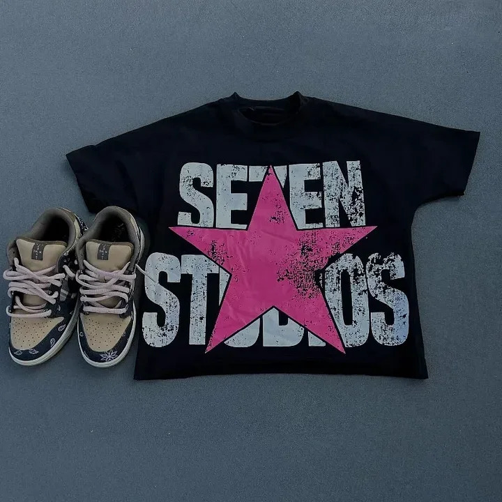 Vintage Chasing Money Not Fame Graphic T-Shirt Cropped Tees Co-ed Top graphic t shirts men clothing 260304