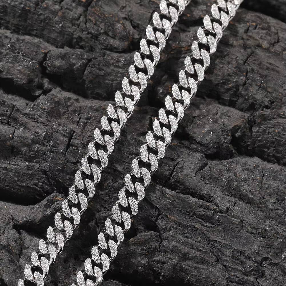 Iced Out 6mm Full Moissanite Cuban Bracelet 925 Sterling Silver Diamond Tester Approved Unisex Fashion Hip Hop Rapper Jewelry