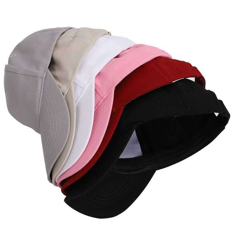 Solid Color Ponytail Baseball Cap for Women Girls Sport Running Golf Tennis Caps Bundle Hair Tie High Messy Bun Ponycap Y260304