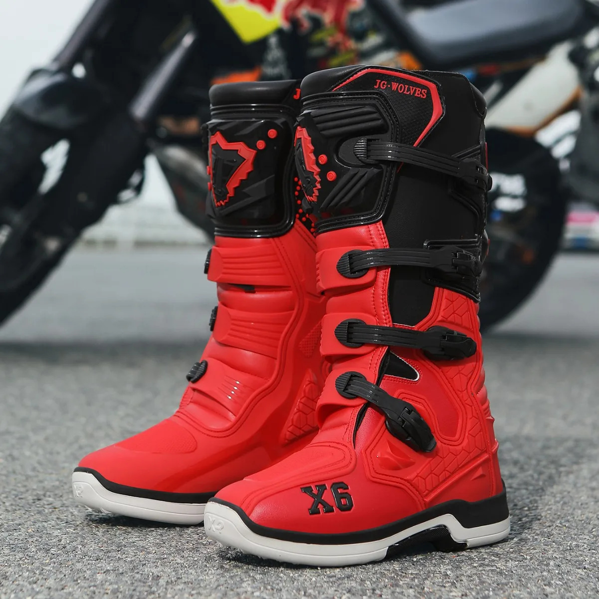 Motorcycle Boot Men Women Riding MidCalf Ankle Protective Shoes Moto Motorbike Equipment Racing Long Boots 260307 - view 5