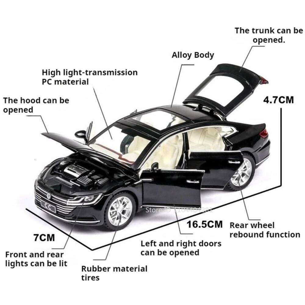 1:32 CC Santana Alloy Model Toys Diecast Car with Sound Light Pull Back Doors Opened Miniature Vehice Friend's Gift Z260306