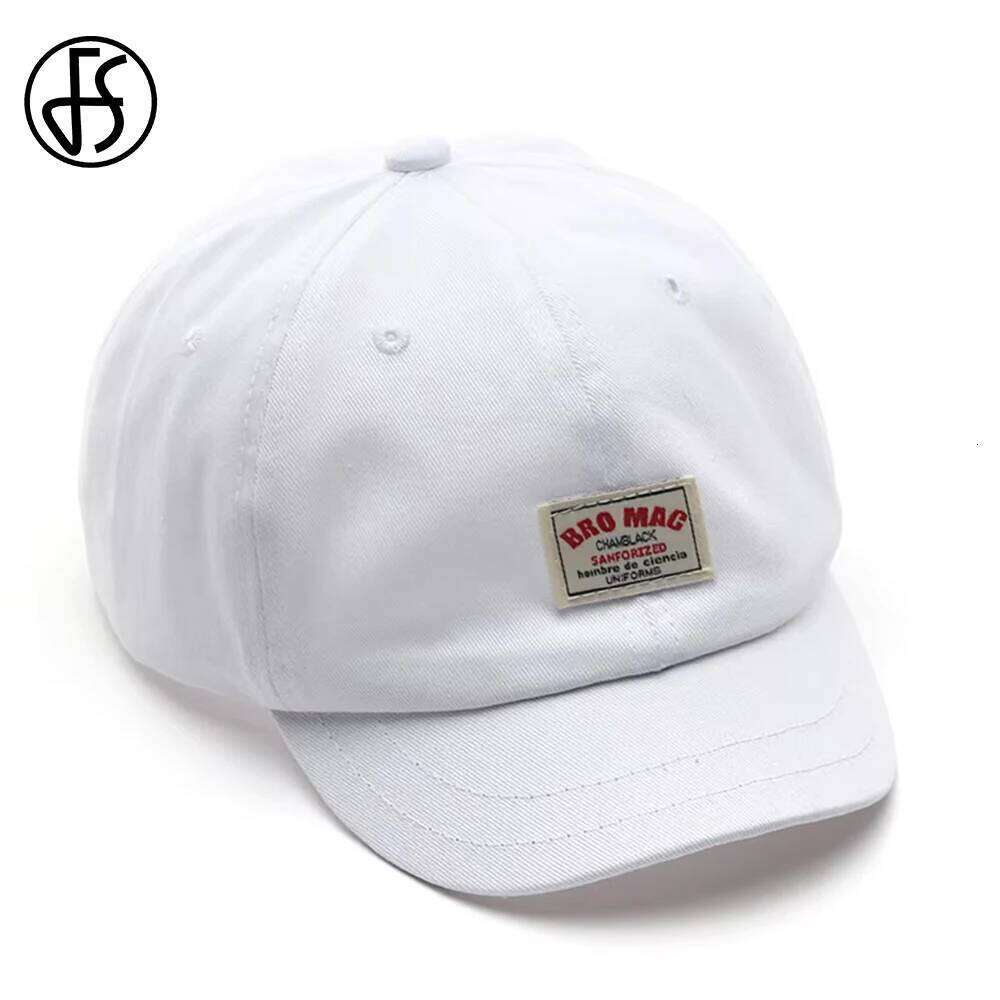 FS Retro Short Brim Baseball Cap For Men Red White Brand Women Hat Stylish Street Hip Hop Caps Winter Trucker Hats Gorra Hombre Y260304