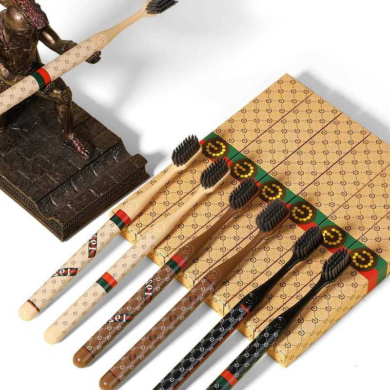 6-piece box of high-quality lightweight soft-bristled toothbrushes with a luxurious design for home use couples and adults aT260307