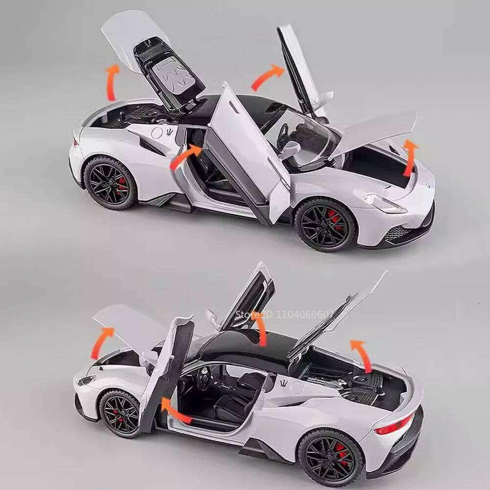 1:22 I8 MC20 Miniature Supercar Model Diecast Alloy Cars Toys Doors Opened Sound Light Pull Back Models Ornament for Boys Gifts Z260307