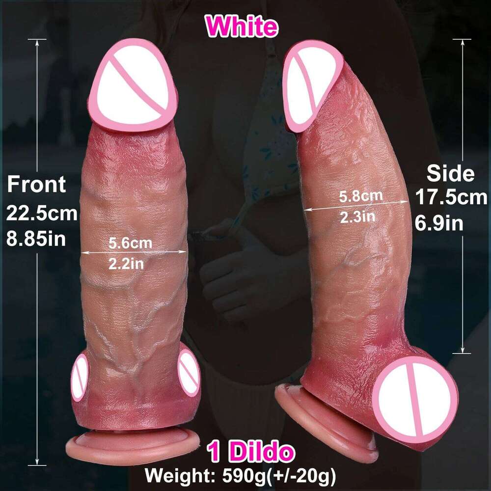 Realistic Veins Soft Silicone Thick Dildo Artificial Penis Male Genitals Masturbation Suction Cup Dick Man Woman Anal Sex Toy 26H0307