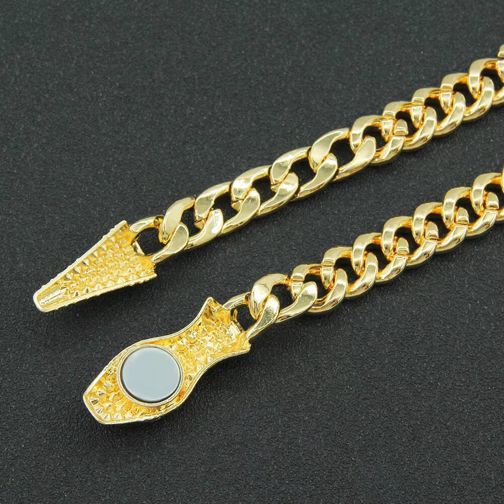 Non Tarnished Fashion White Gold Hip Hop Iced Out Moissanite Hip Hop Jewelry Cuban Chain Necklace for Men