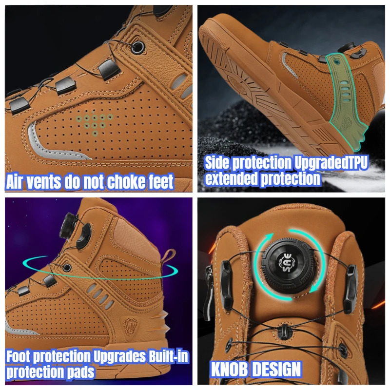 Motorcycle Boots Men Biker Shoes Moto Sneaker Microfiber Leather Adventure Motocross Antislip Equipment 260307