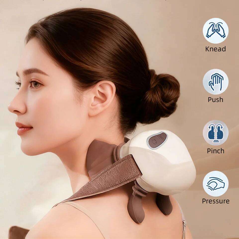 4D Bionic Hand Kneading Shoulder Massager Portable Trapezius Muscle Pinching Massage Shawl Brushless Motor Neck masajeador 26Y0307