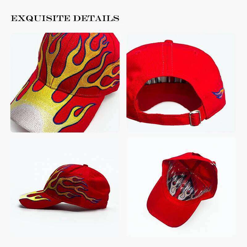 Sunshade Street Versatile Personal Peaked Caps Fashion ins New Men Women American Letter Embroidery Flame Thorn Baseball Hats Y260304