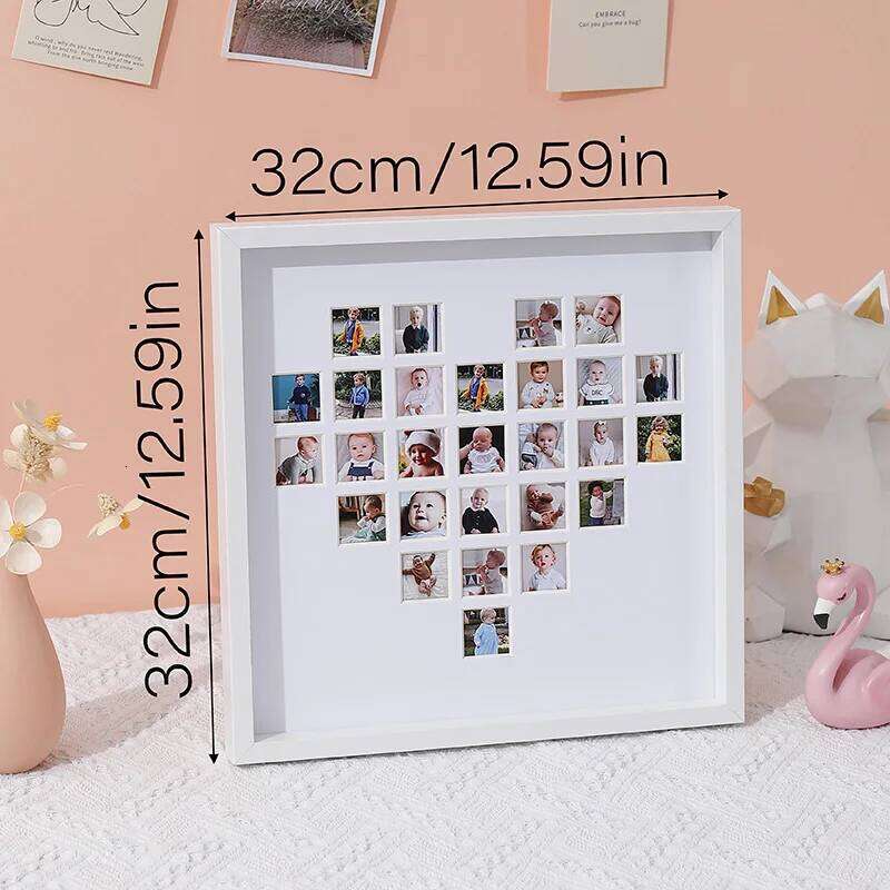 1 PC white baby love milestone frame photo mark - put * 1.18 children birthday Thanksgiving gift decoration in pictures H260306
