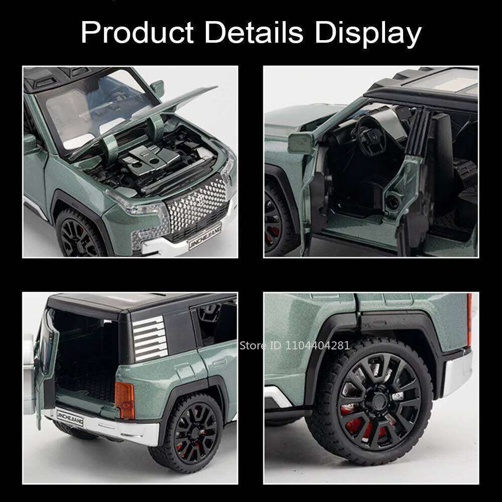 1:32 BYD Looks Upat U8 LeadingIdeal ONE Model Alloy Diecast Car with Doors Opened Sound Light Pull Back Vehices Boys Gift Z260306