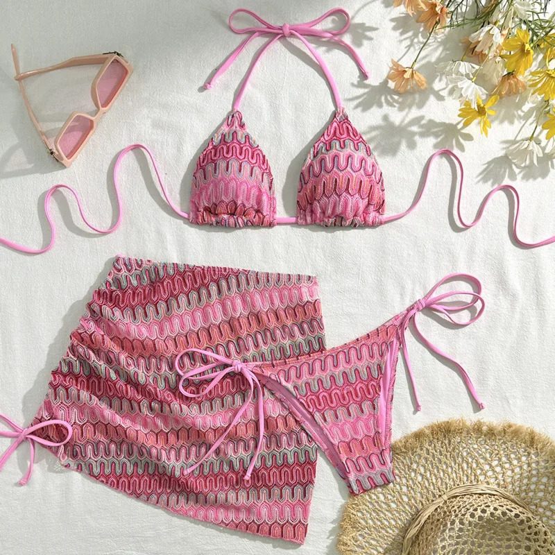 Sexy Bikinis 2026 Female Swimsuits Womens ThreePiece Swimwear Beach Swim Wear Bathing Suits Brazilian Bikini Set Pool Bather 260306