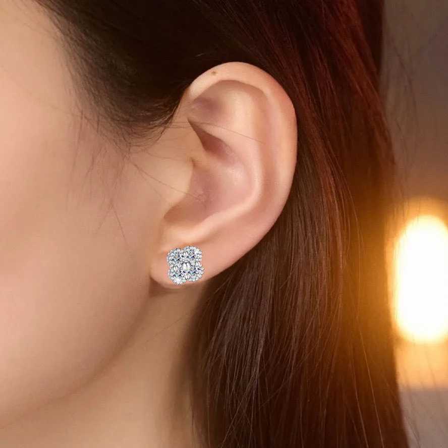 Full Moissanite Eecklace Earring Set Laboratory Diamond Rings jewelry 18K Gold Plated S925 Silver with Certificate H260307 - view 6