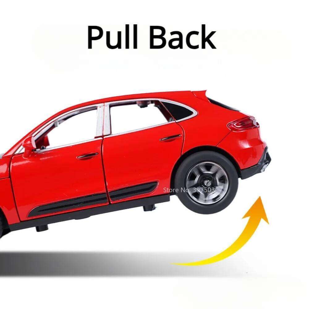 1/32 Macan T SUV Car Model Zinc Alloy Diecast Simulation Toy with Sound Light Pull Back Collecte Decorates Gift for Boy Birthday Z260307